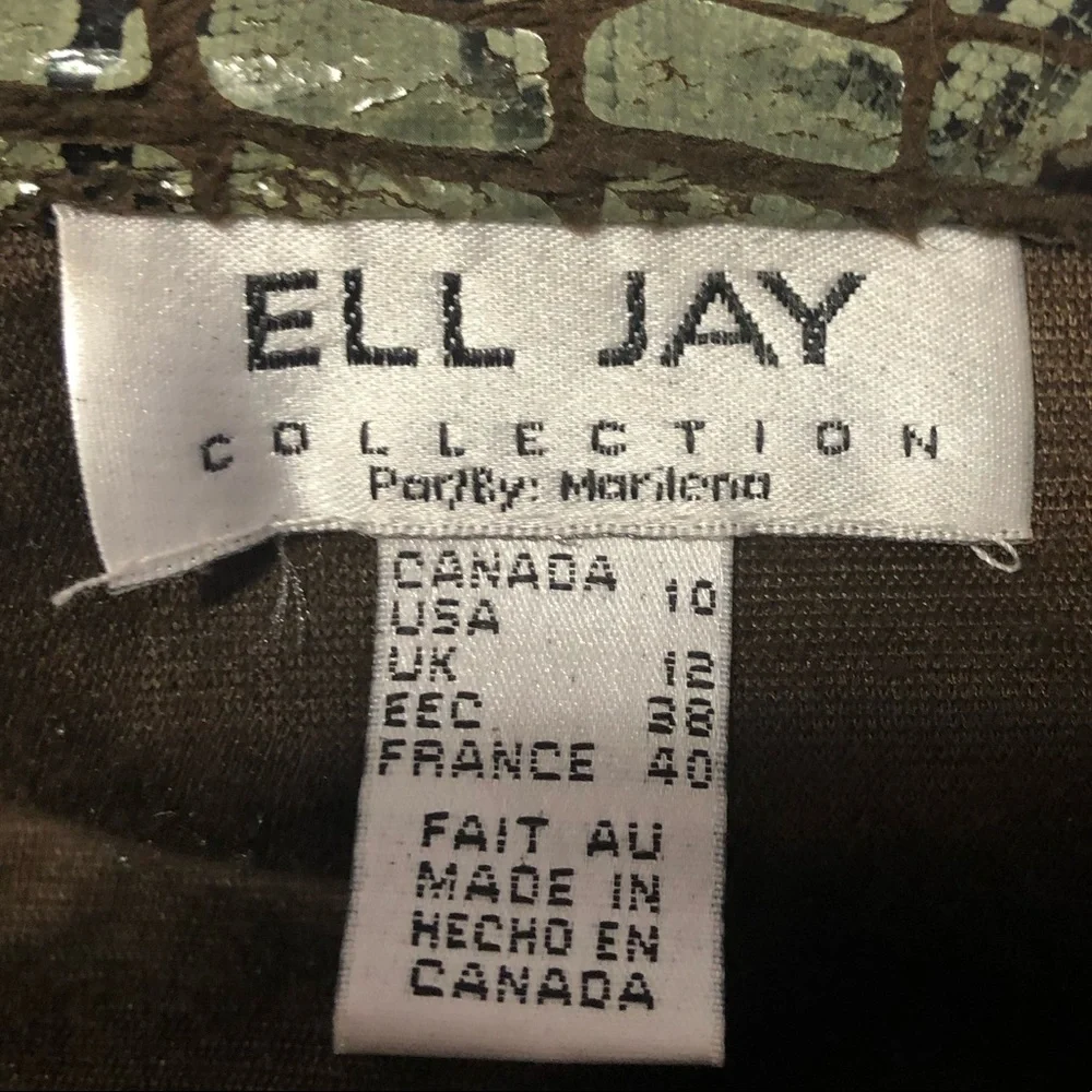 ELL JAY Collection Green Patterned Jacket - Picture 5 of 5